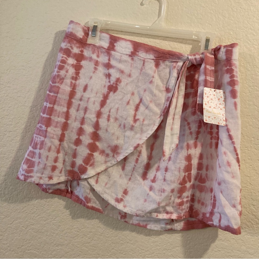 Free People Linen Tie Dye Skirt NWT